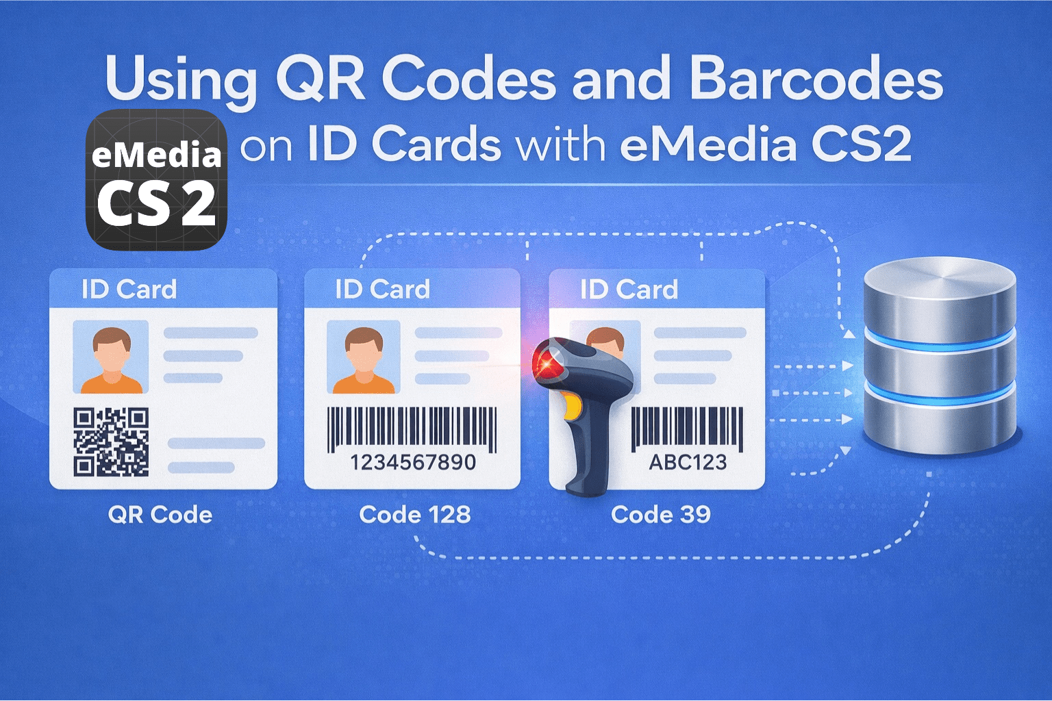 Using QR Codes and Barcodes on ID Cards with eMedia CS2 - eMedia CS2 Shop